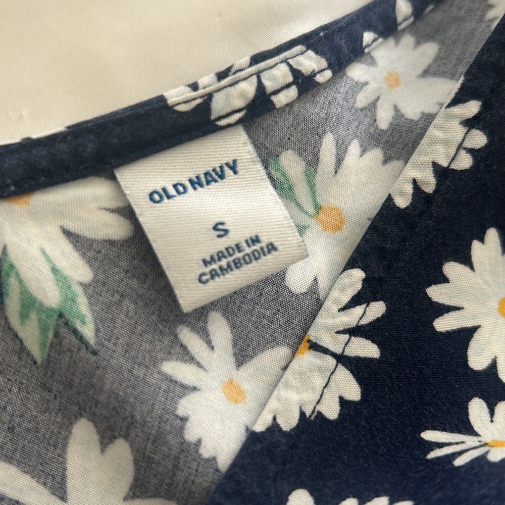 Old Navy Daisy Dress Size Small Navy Blue